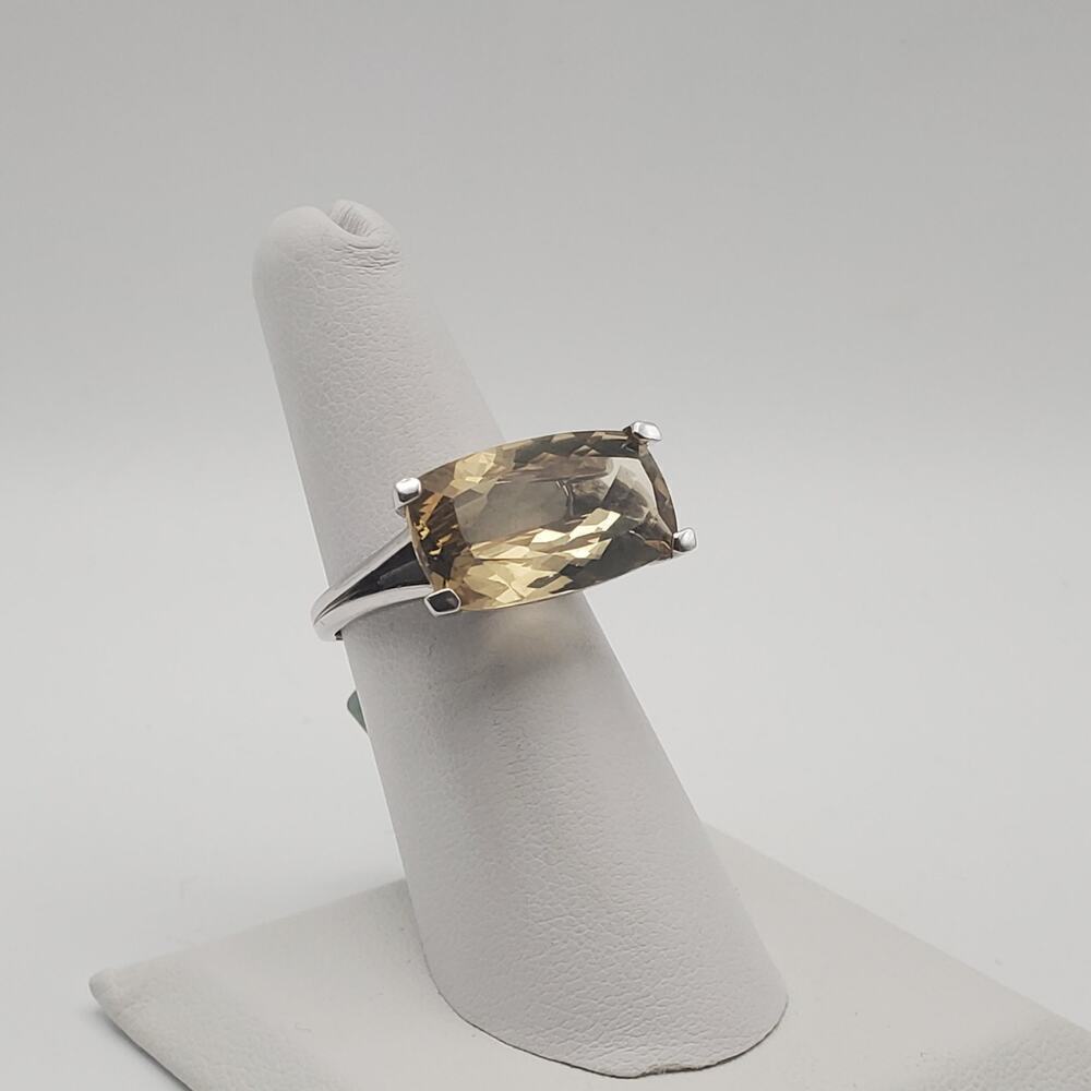 Heidi K Diva Collection Sterling Silver Smoky Quartz Band Ring Size 7 MSRP $499 - Picture 1 of 12